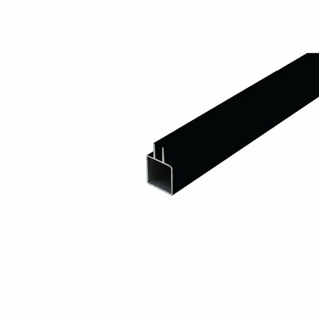 EZTUBE Centered Captive Fin Extrusion for 1/4in Panel Panel  Black, 12in L x 1in W x 1in H 100-255S BK 1